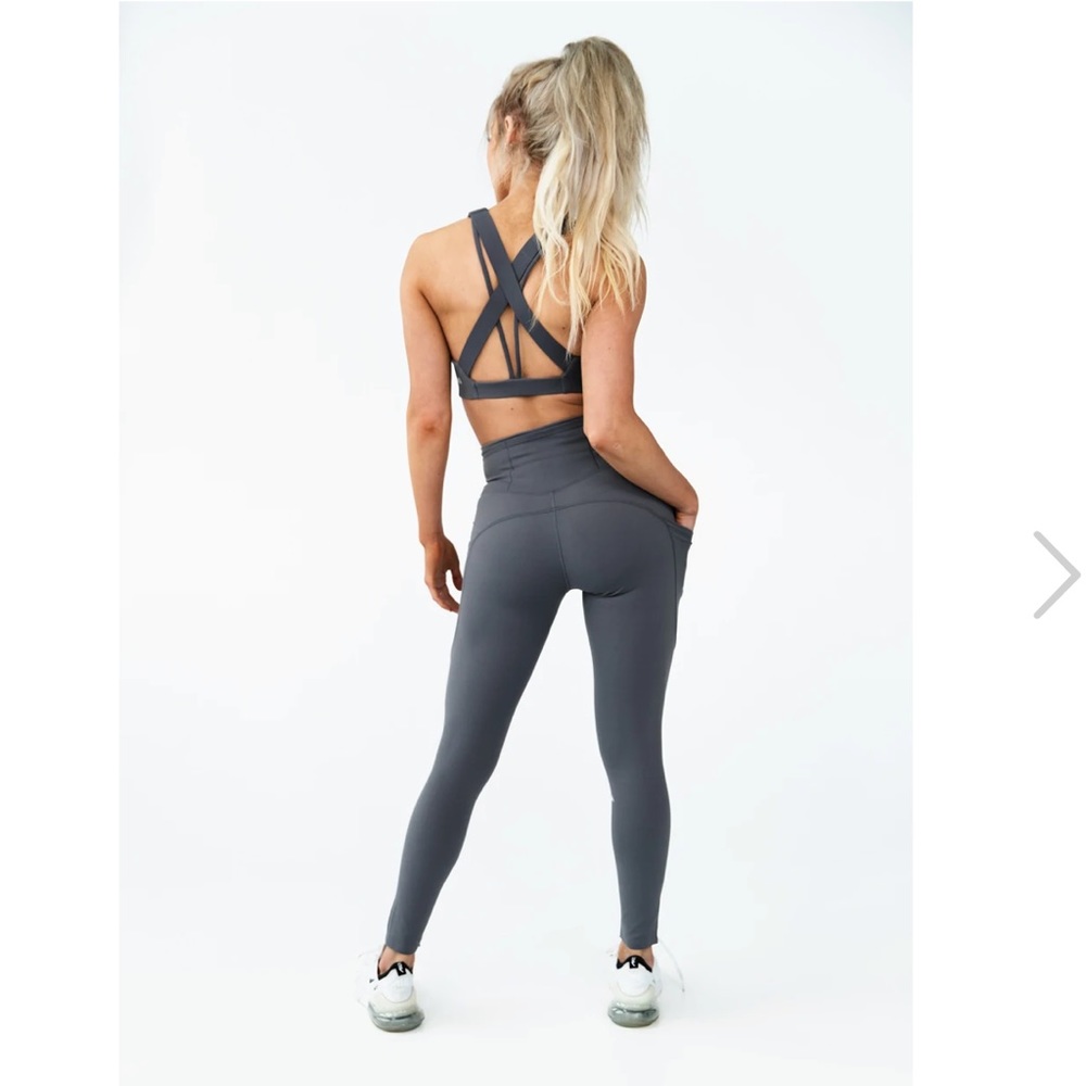 LAKI Small Ash Ark Legging + Strappy Back Sports Bra Workout Set